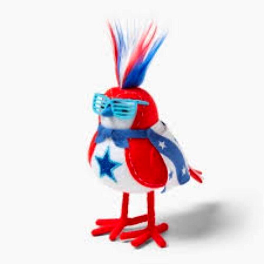 Target Featherly Friends Red Blue Patriotic Plush Bird Toy "Hero" Sun Squad